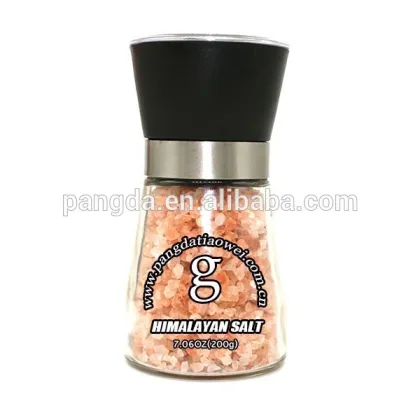 Gourmet Himalayan Pink Salt Crastal 210g in Adjustable Recyclable Refillable Grinder