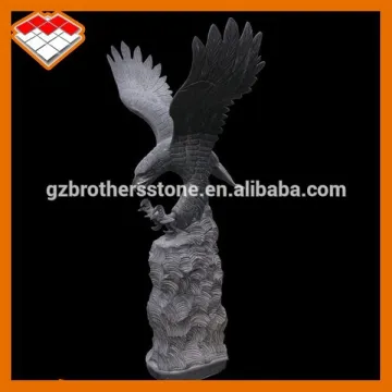 Chinese hand carved stone american eagle statue for interior decoration
