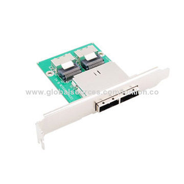 High-point Mini SAS Adapter, 2 SFF 8088 to 2 SFF 8087, 100 Ohms Impedance
