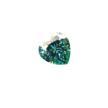 Green-Blue Heart Cut Synthetic VVS1 Moissanite Loose Gemstone for Fashion Gift
