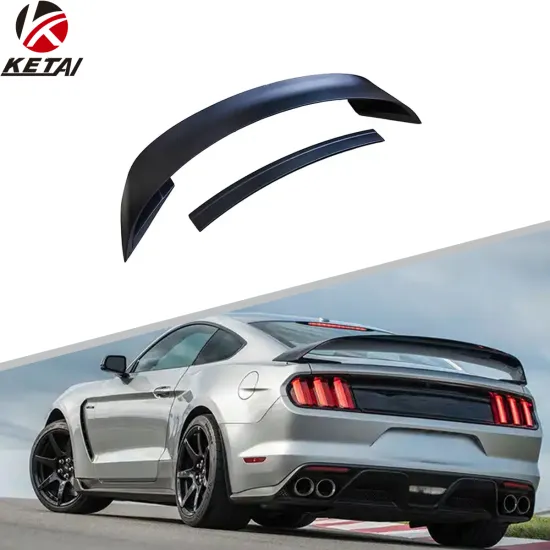 Gloss Black Rear Wing Spoiler for GT350 R Style Mustang 2015-2021 Bumper" 

However, considering typical search engine title formats and keyword importance, a more fitting title might be:

"Gloss Black GT350 R Style Rear Wing Spoiler for Mustang 2015-2021
