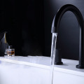 Matte black 3 hole hot and cold faucet