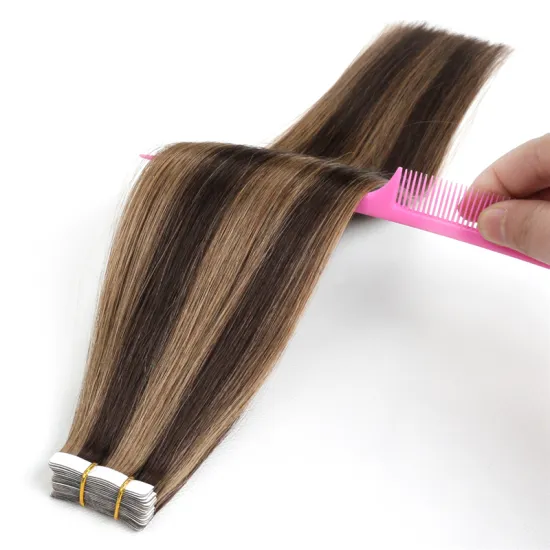Hot Beauty tape in hair extensions Top Quality Virgin Hair 100 Remy Human Double Drawn Tape Hair Extensions