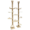 AIBIKE Árbol para gatos de madera para interiores, moderno y ecológico, con más de 4 niveles, poste rascador, torre para escalar, diseño de condominio de varios niveles