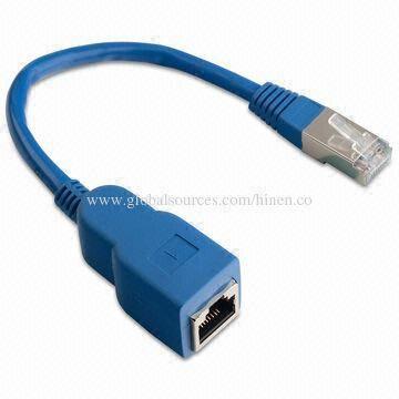 RJ45 Male to Female Cable with CAT 5e UTP and 5.5mm Outer Diameter