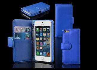 Goatskin PU Wallet Apple iPhone Leather Cases with Multi Co