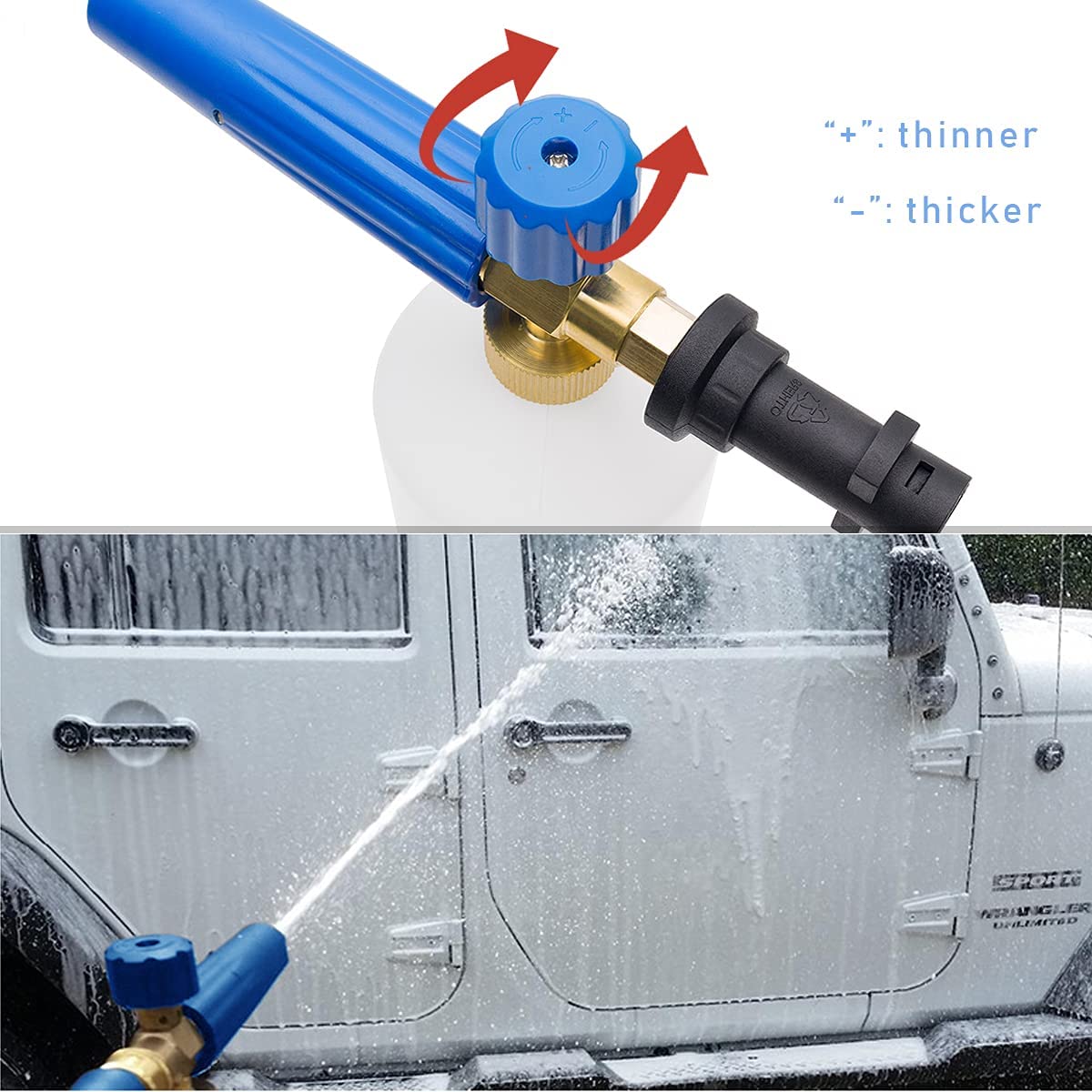 Snow Foam Lance Shampoo Car Soap Gun Cleaning Pressure Washer Justerbar skumkanon