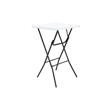 Plastik kecil ke bawah Square Steel Folding Dining Table