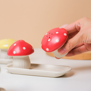 Cute Mushrooms Ceramic Salt and Pepper Shaker Set