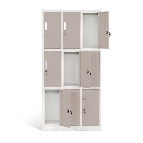 Work Place Lockers Custom 12" Standard Metal Lockers Two-tone Coloring Supplier