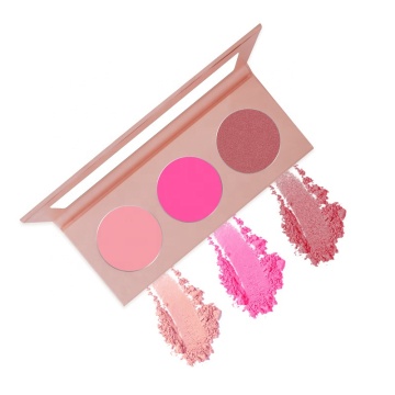 Label Pribadi Rose Red Presed Powder Blush 4G - 3 Lubang Pigmen Tinggi Blush dengan Opsi Kotak Kertas
