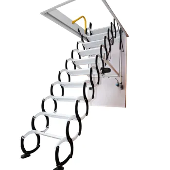 Electric Telescopic Loft Ladder for Steel/Aluminium Remote Control Folding Stairs