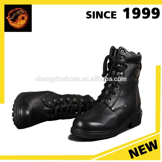 2017 Latest 8hours electric heated black leather buckle strap mens ankle boots