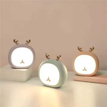 Mini Cute Cartoon Deer Shaped Soft Silicone Nightlight