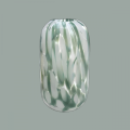 Tall Green Stripe Glass Vase