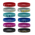 Pulseiras de borracha de silicone personalizadas