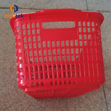 Environmentally blue metal Double handle shopping basket