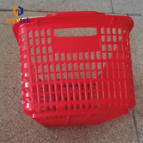 Environmentally blue metal Double handle shopping basket