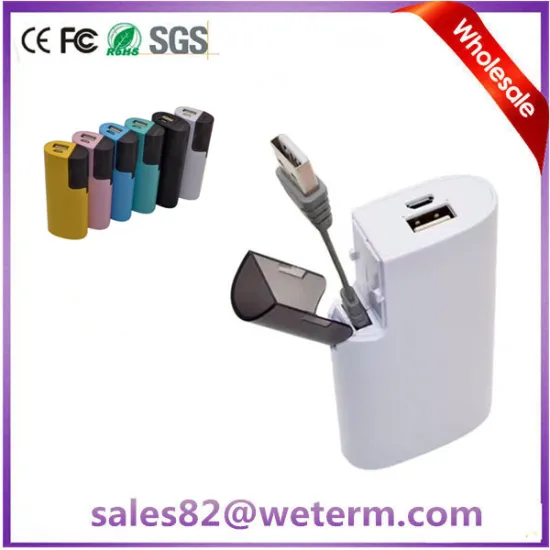 Shenzhen Products Cell Phone Charger 3000mAh / 6000mAh Power Bank Built in Cable