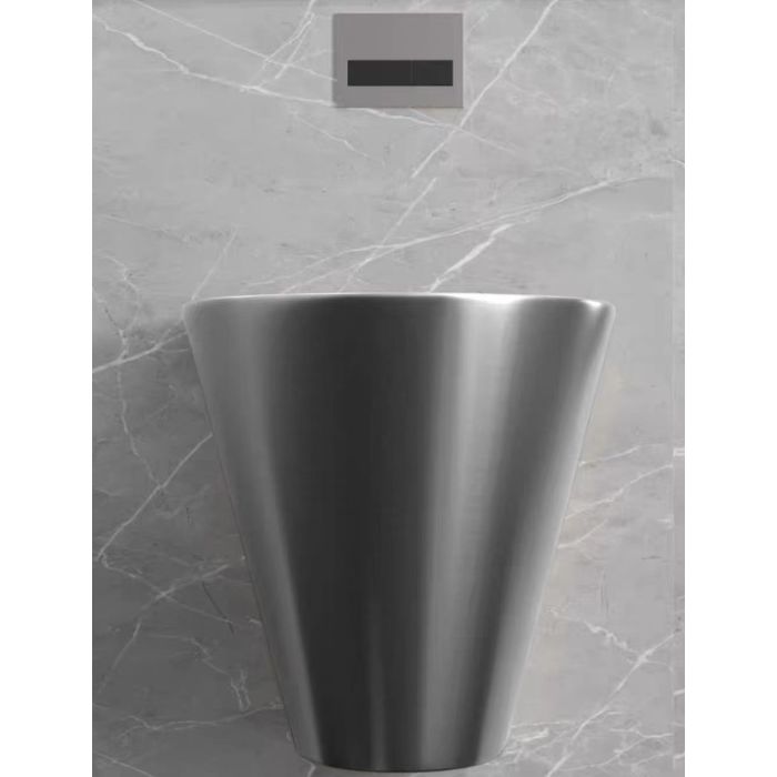 Wand montierte Edelstahl -Toilette