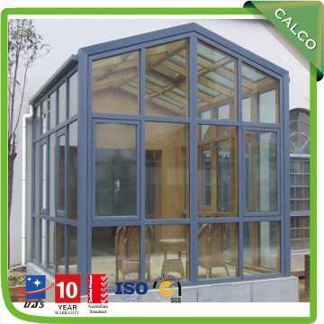 Green glass house building