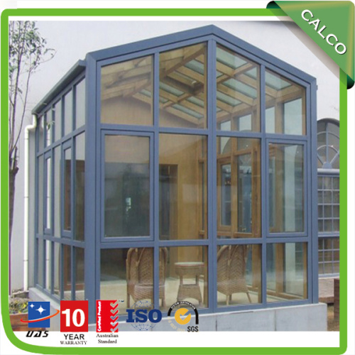 Green glass house building