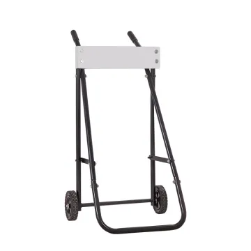 Black Outboard Engine Dolly Cart with Wheels