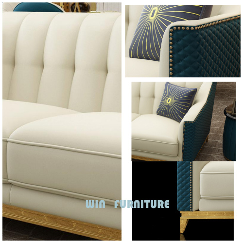 Colour Fashion Light Luxury Sofa Set New Model Light Luxury Sofa Set Furniture Manufactory