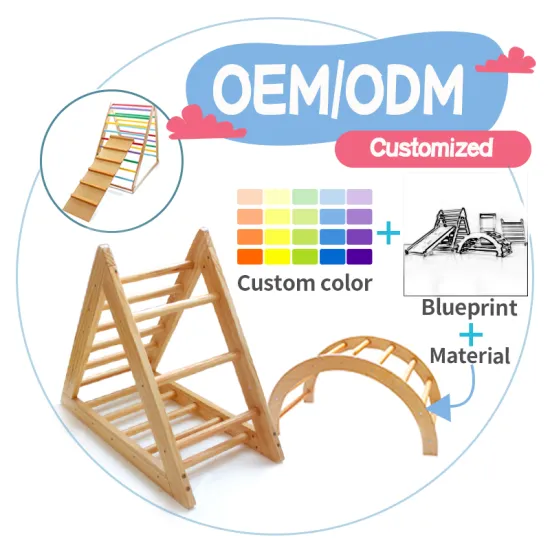 Indoor Baby Gym: Wooden Triangle Climbing Ladder, Slide & Play Toy Set for Toddlers