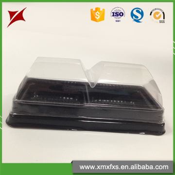 Popular cake container packing disposable plastic pp clamshell cake trays