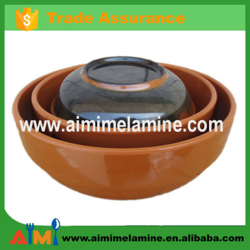 Two tone melamine plastic serving bowl noodle bowl
