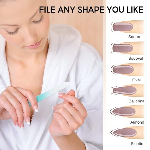 Glass Nail File 3 Pack for Natural Nails