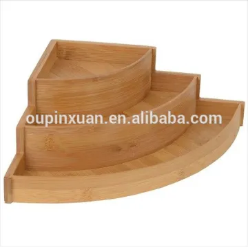 2015 high quality hot selling three layers Bamboo Spice Rack Bamboo kitchen Corner Spice Rack wholesale