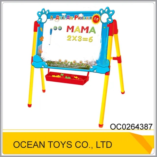 New style kids white painting board stand with color pens for sale OC0264387