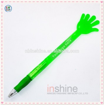 Hand shaped plastic twist advertising pen for promotion , Fancy long ballpoint pen , Shaped pen