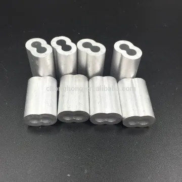 5/8\" Aluminum Hourglass Sleeves: US Type 8 Shape Stop Sleeves, Ferrules (DIN3093) and Wire Rope Stop Buttons