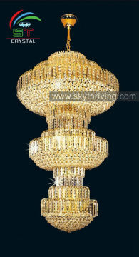 3-tier golden chandelier for hotel or home decor