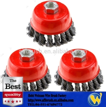 FINE Twist Knot Wire Cup Brush For Angle Grinders Wheel