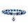 Nouveau mode femmes acrylique yeux bleus perles Charms Hand Evil Eye Bracelets