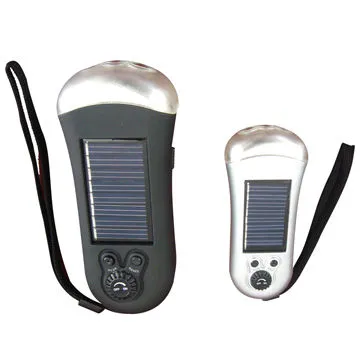 Solar torch with radio