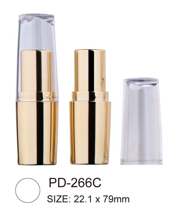 Cylindrical Empty Plastic Lipstick Container