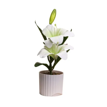 Factory Direct Price Custom Morning Glory Bonsai Artificial Silk Flower Potted