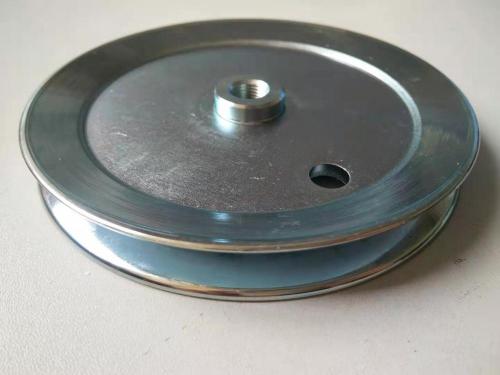 Zinc plated groove PK spun pulley with bush