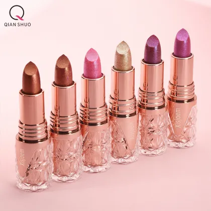 Gilded Cream Brown Diamond Lipstick with Sparkling Finish