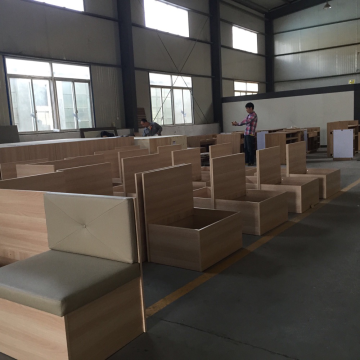 Simple wooden sofa can store content