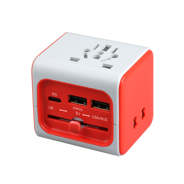 Cargador rápido de Universal 3USB PD con adaptador de enchufe de pared AC para EE. UU., Reino Unido, UE, AU