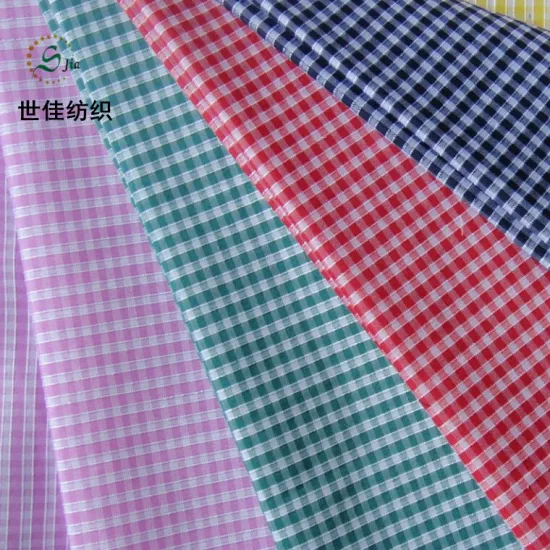 TTC yarn dyed monocheck with dobby fabric for garment