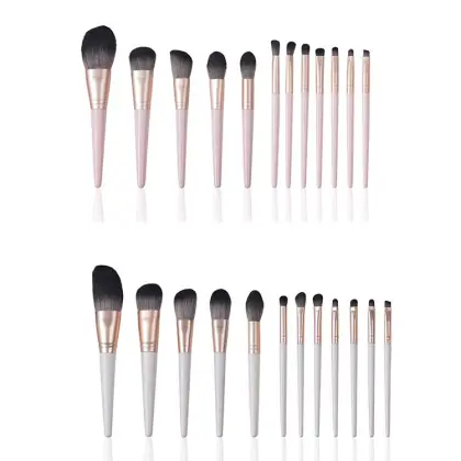 12pcs Beauty Plastic Handle Makeup Brushes
