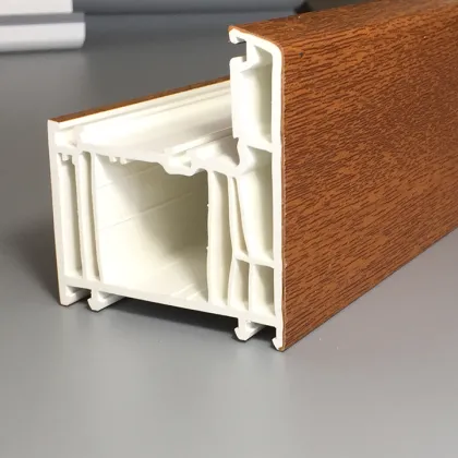 Golden Oak Foil Laminated PVC Window Door Profile