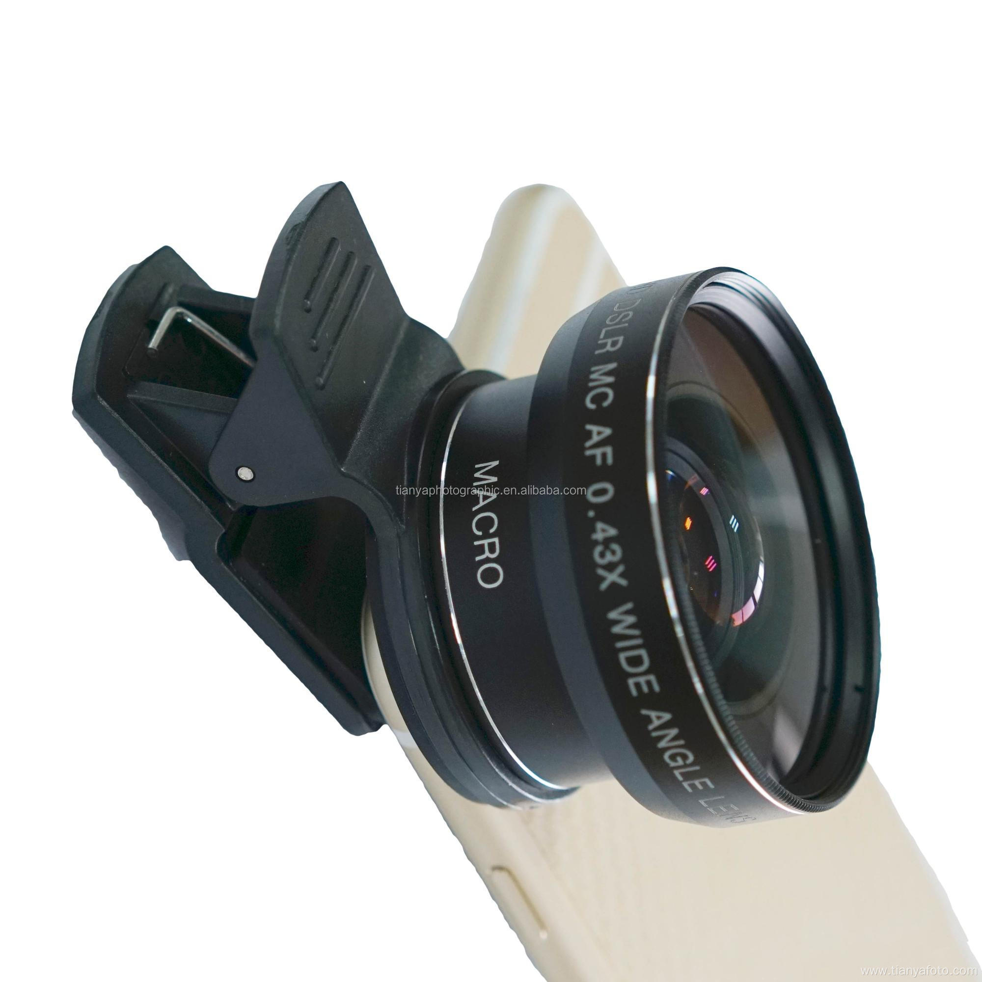 2in1 Wide Angle + 0.45x Micro phone lens